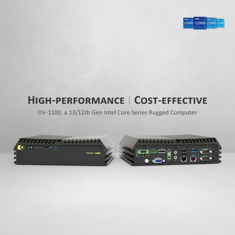 High-performance, Cost-effective - DV-1100, a 13/12th Gen Intel Core Series Rugged Computer