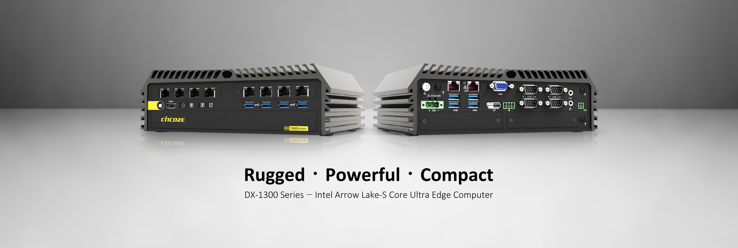 Rugged．Powerful．Compact : DX-1300 Series — Intel Arrow Lake-S Core Ultra Edge Computer