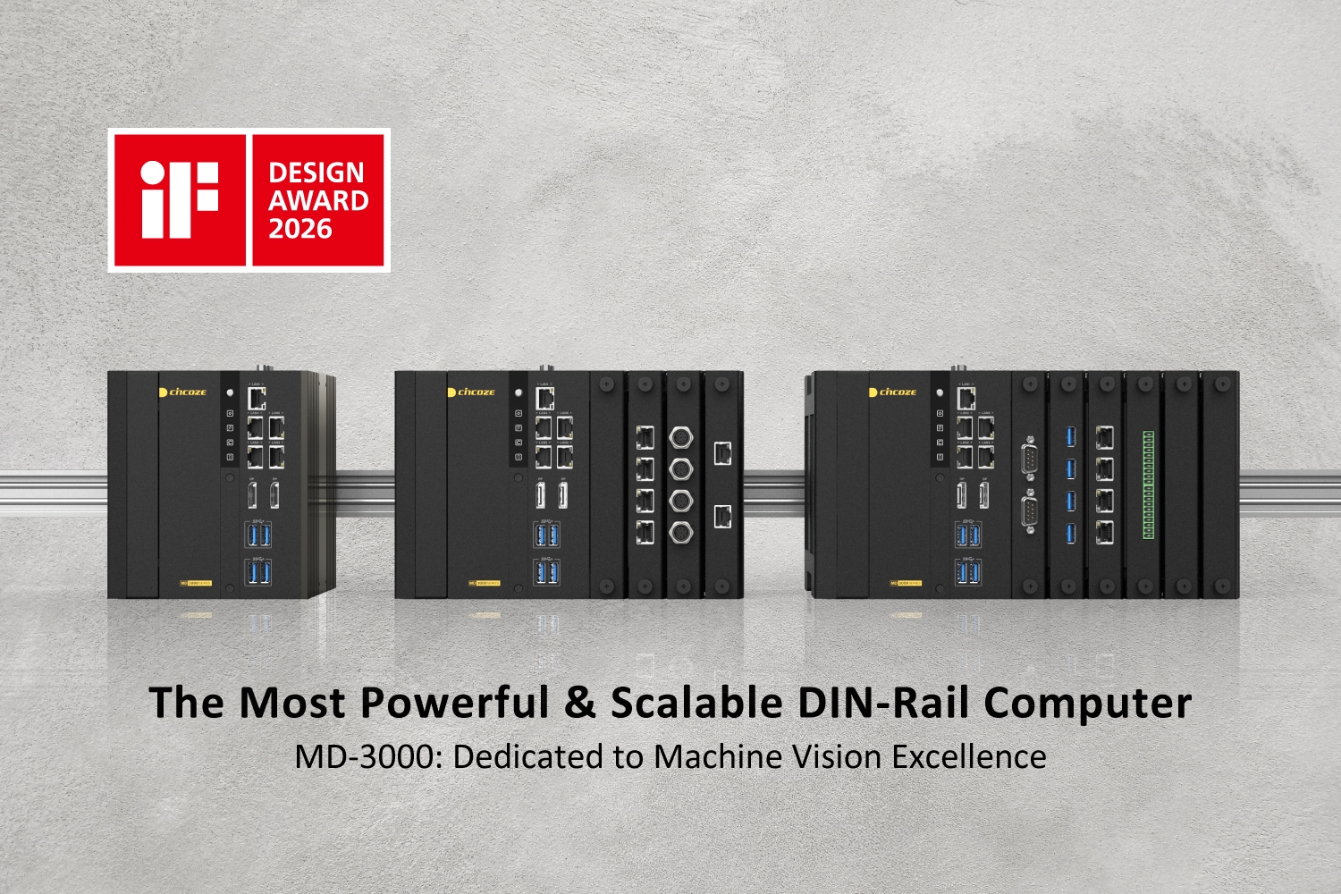 设计实力跃上国际 — Cincoze DIN-Rail 嵌入式工控机荣获 2026 iF 设计奖